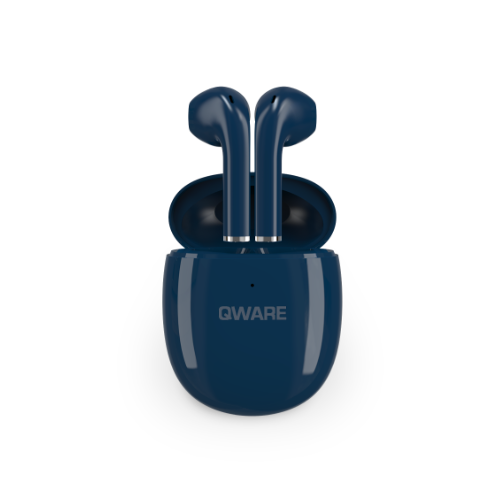 Qware Sound Wireless Earbuds - Blauw