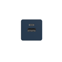 Load image into Gallery viewer, Qware Mini Dual Charger (USB-C/A) with PowerDelivery - Blue
