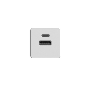 Qware Mini Dual Charger (USB-C/A) met PowerDelivery - Wit