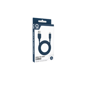 Qware USB-A naar USB-C Kabel - Blauw