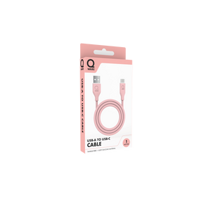 Qware USB-A to USB-C Cable - Pink