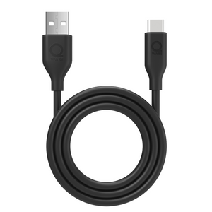 Qware USB-A naar USB-C Kabel - Zwart