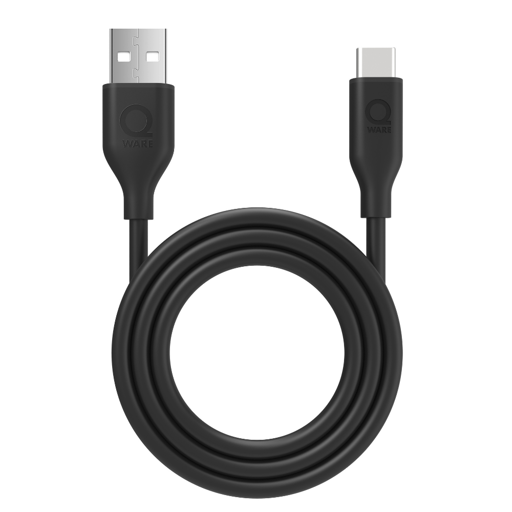 Qware USB-A to USB-C Cable - Black