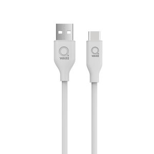 Qware USB-A naar USB-C Kabel - Wit
