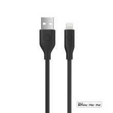 Load image into Gallery viewer, Qware USB-A to 8-Pins/Lightning Charge Cable - Black
