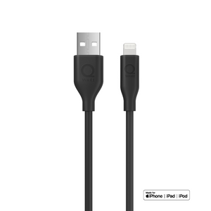 Qware USB-A to 8-Pins/Lightning Charge Cable - Black