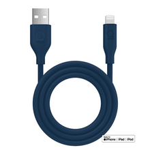 Laad afbeelding in Galerijviewer, Qware USB-A naar 8-pins/Lightning-oplaadkabel - Blauw
