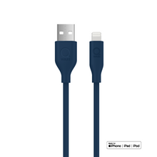 Laad afbeelding in Galerijviewer, Qware USB-A naar 8-pins/Lightning-oplaadkabel - Blauw
