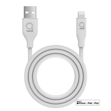 Laad afbeelding in Galerijviewer, Qware USB-A naar 8-pins/Lightning-oplaadkabel - Wit
