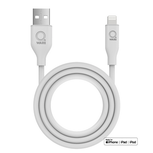 Qware USB-A naar 8-pins/Lightning-oplaadkabel - Wit