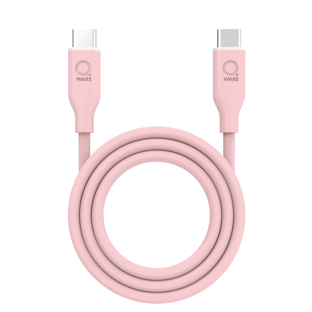 Qware USB-C to USB-C Fast-Charge Cable - Pink