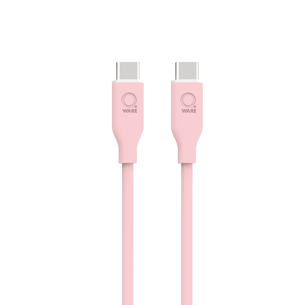 Qware USB-C to USB-C Fast-Charge Cable - Pink