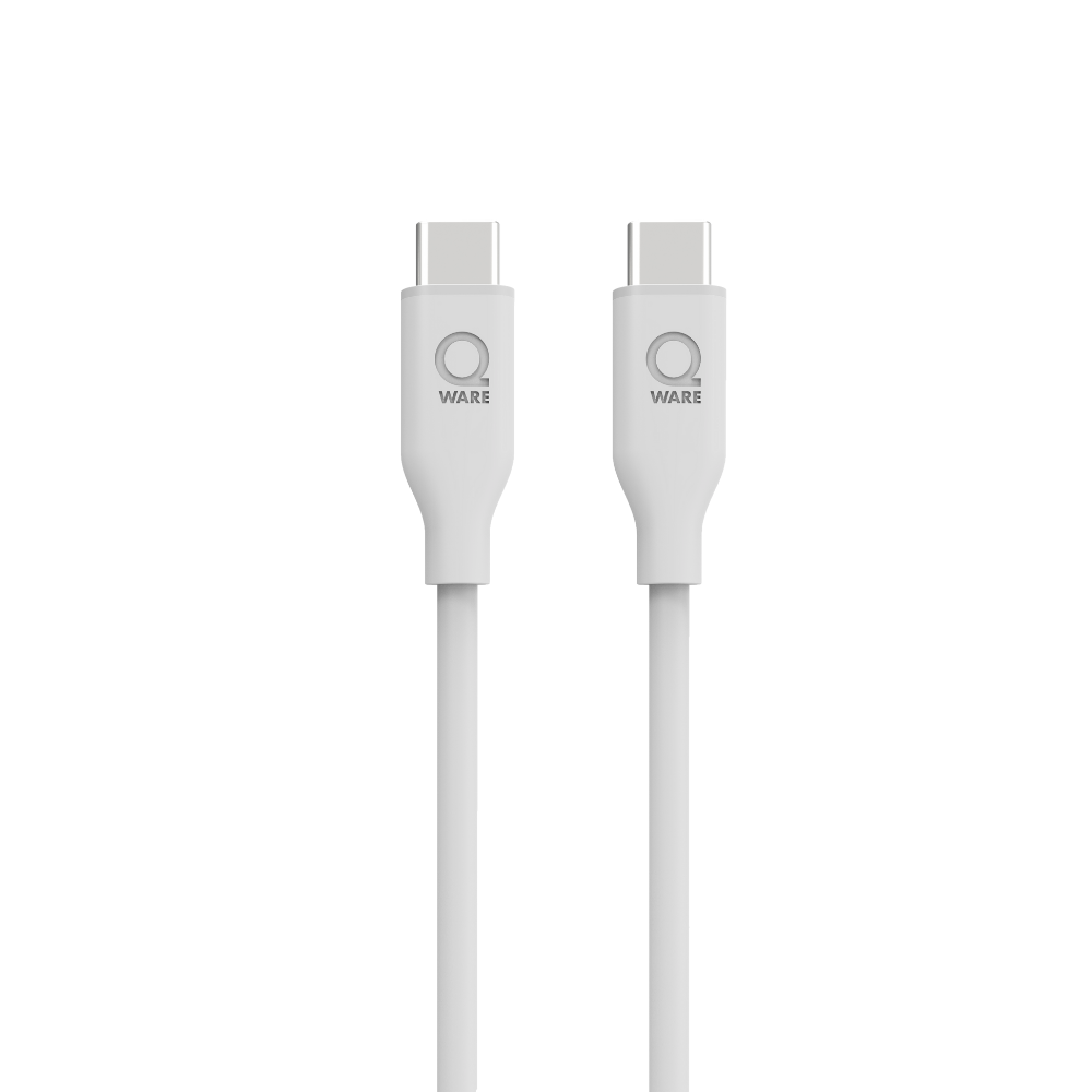 Qware USB-C to USB-C Fast-Charge Cable - White