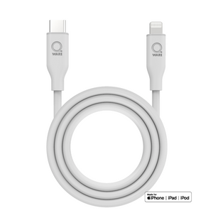 Qware USB-C naar 8-pins/bliksemsnellaadkabel - Wit