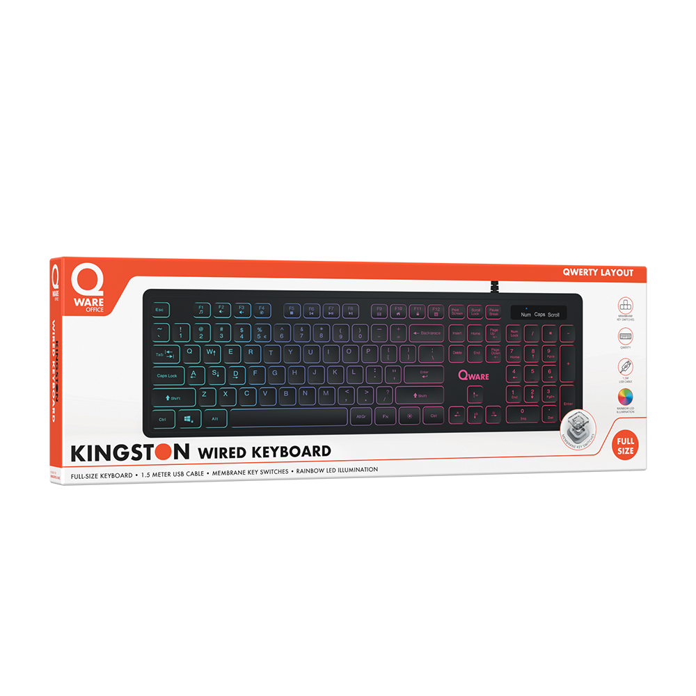 Kingston Bedraad Toetsenbord - Zwart