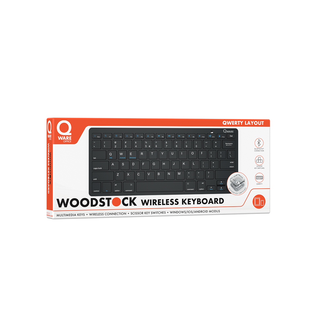 Woodstock Wireless Keyboard - Zwart