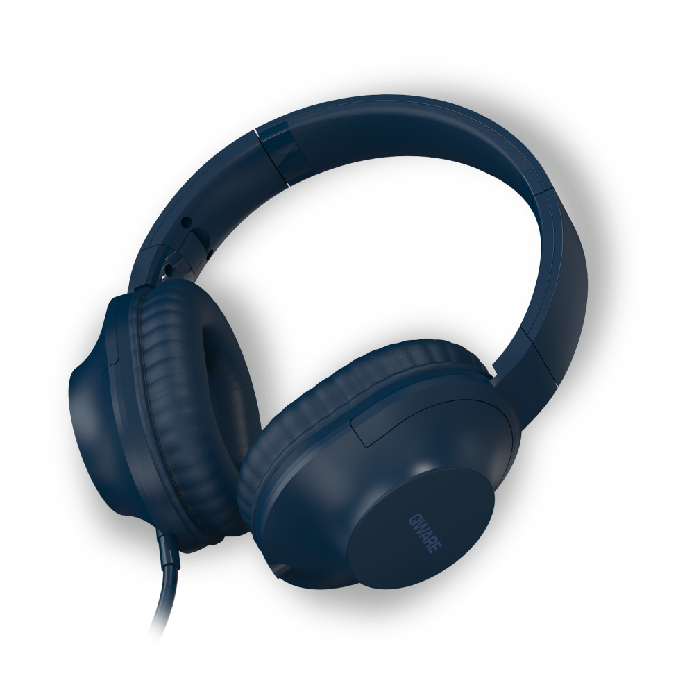 Qware Sound Wired Headphone - Blauw