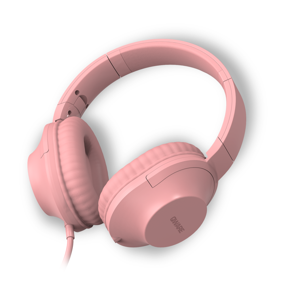 Qware Sound Wired Headphone - Pink