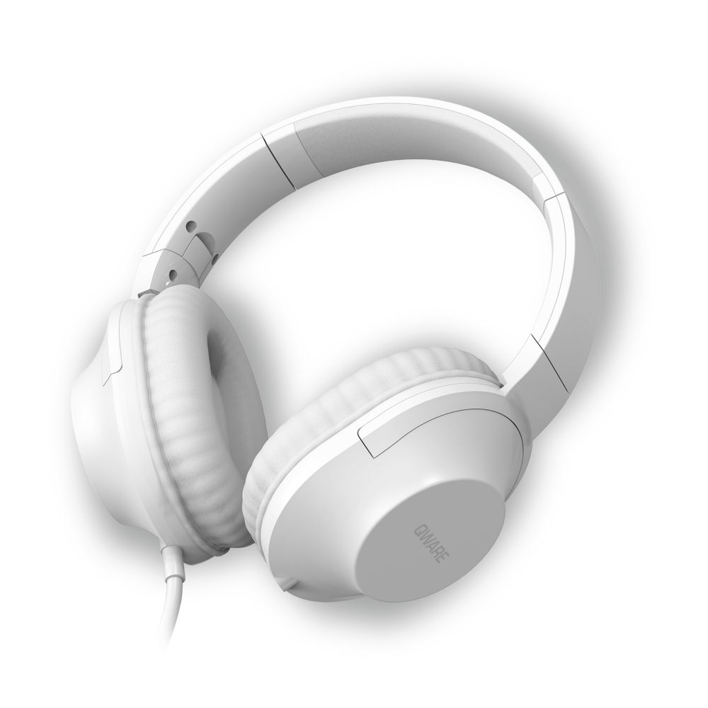 Qware Sound Wired Headphone - Wit