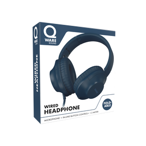 Qware Sound Wired Headphone - Blue