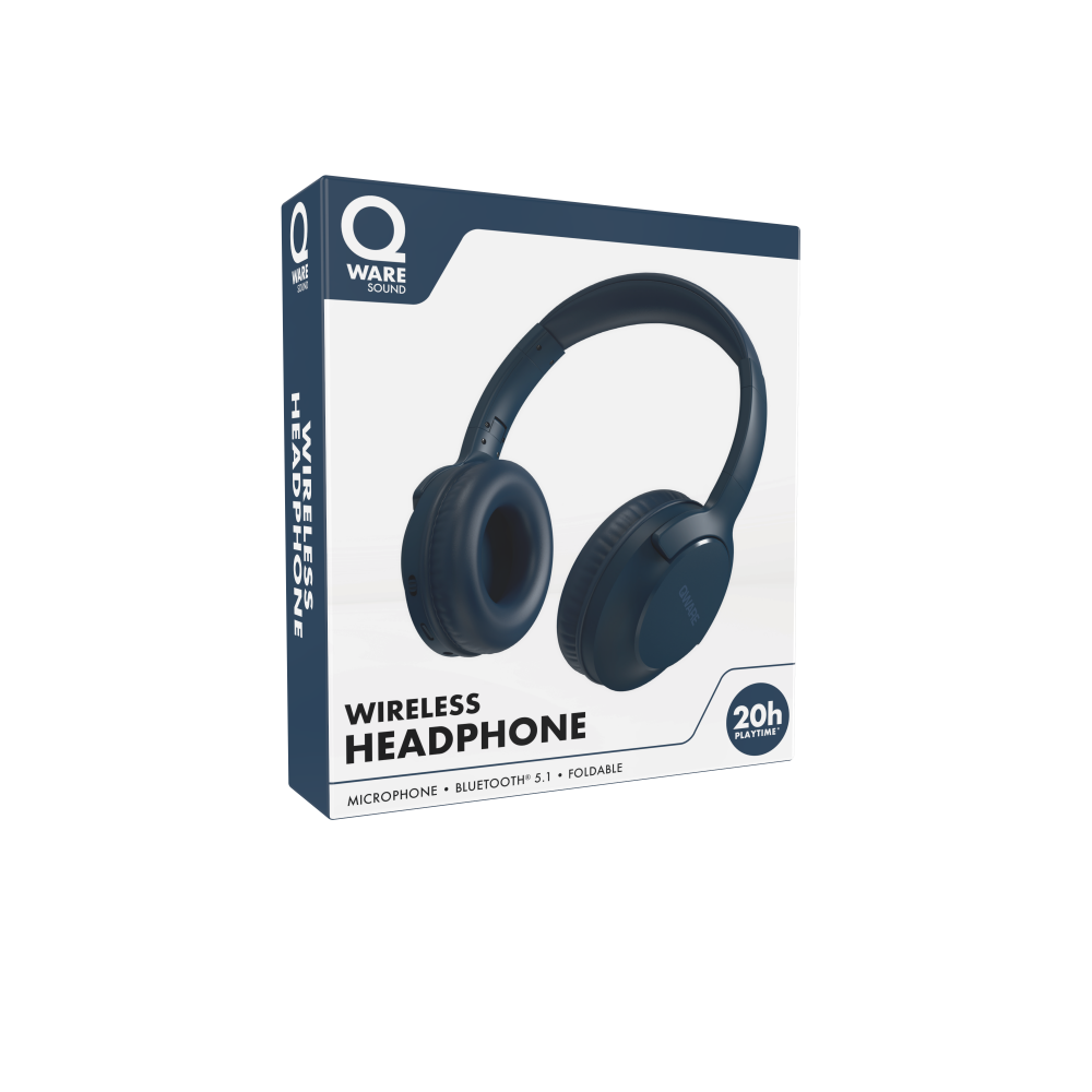 Qware Sound Wireless Headphone - Blauw