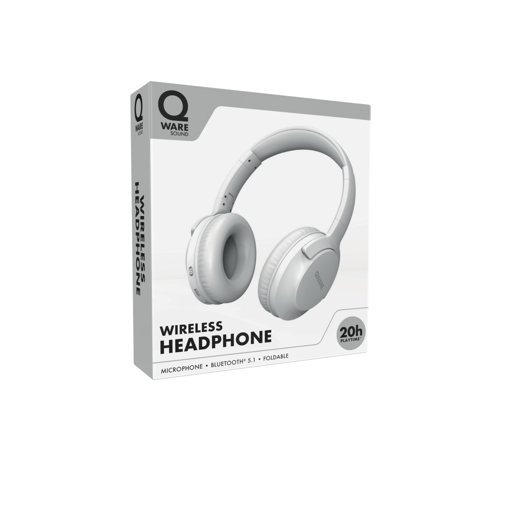 Qware Sound Wireless Headphone - Wit