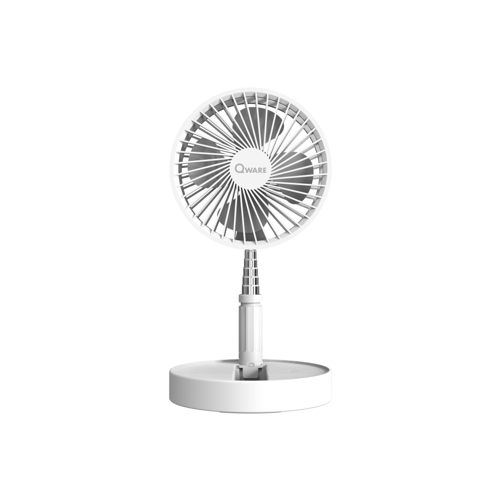 Qware - Portable Mini Desk Fan - White