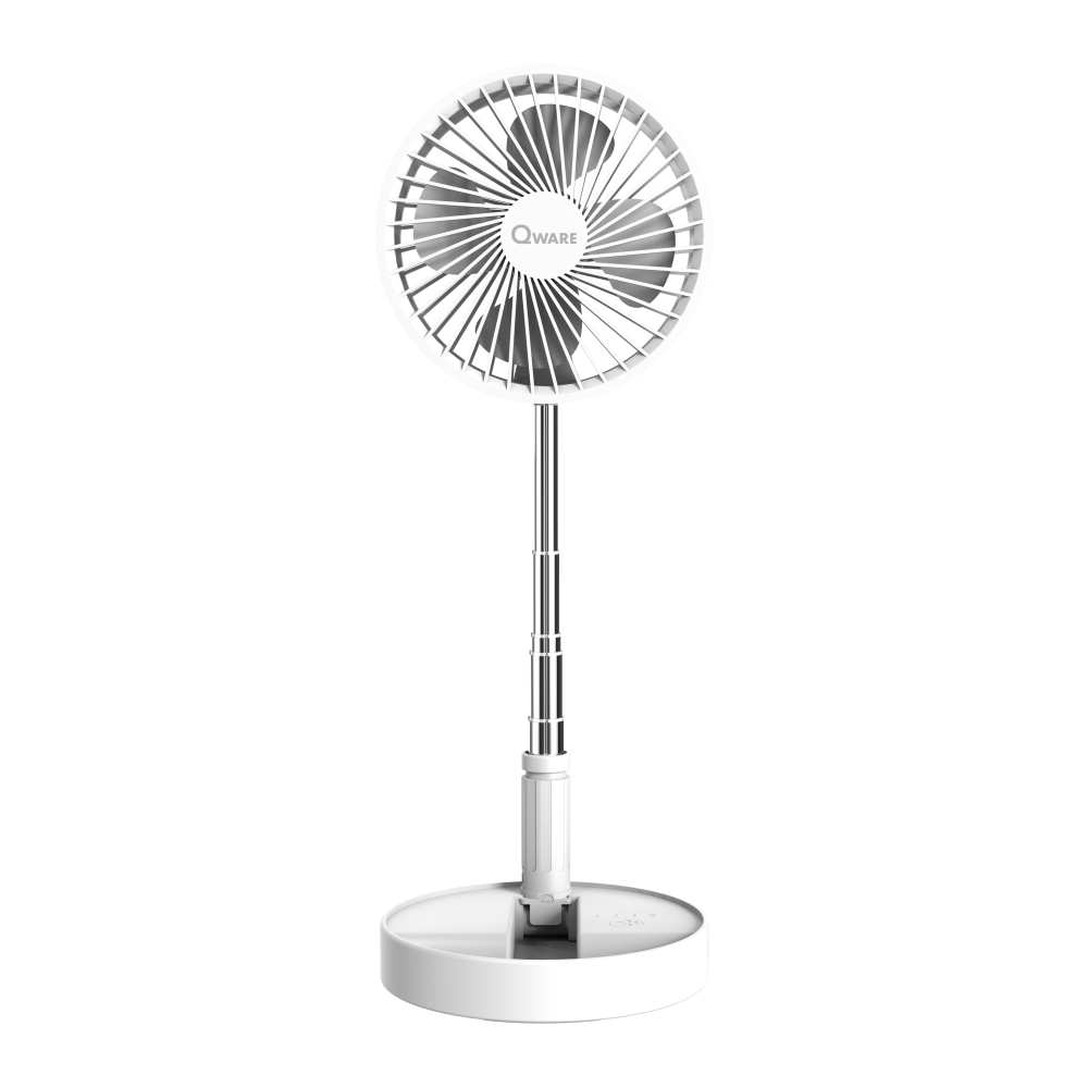 Qware - Portable Mini Desk Fan - White