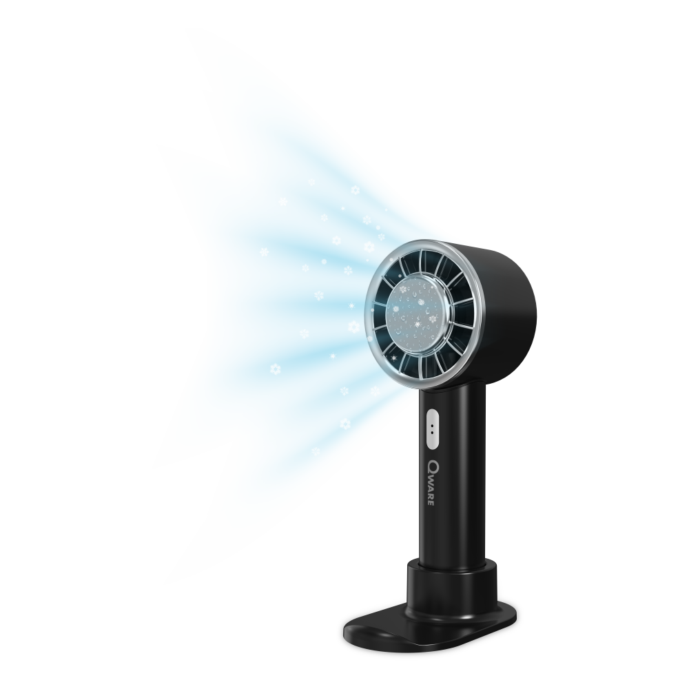 Qware - Handheld Ice Fan - Black