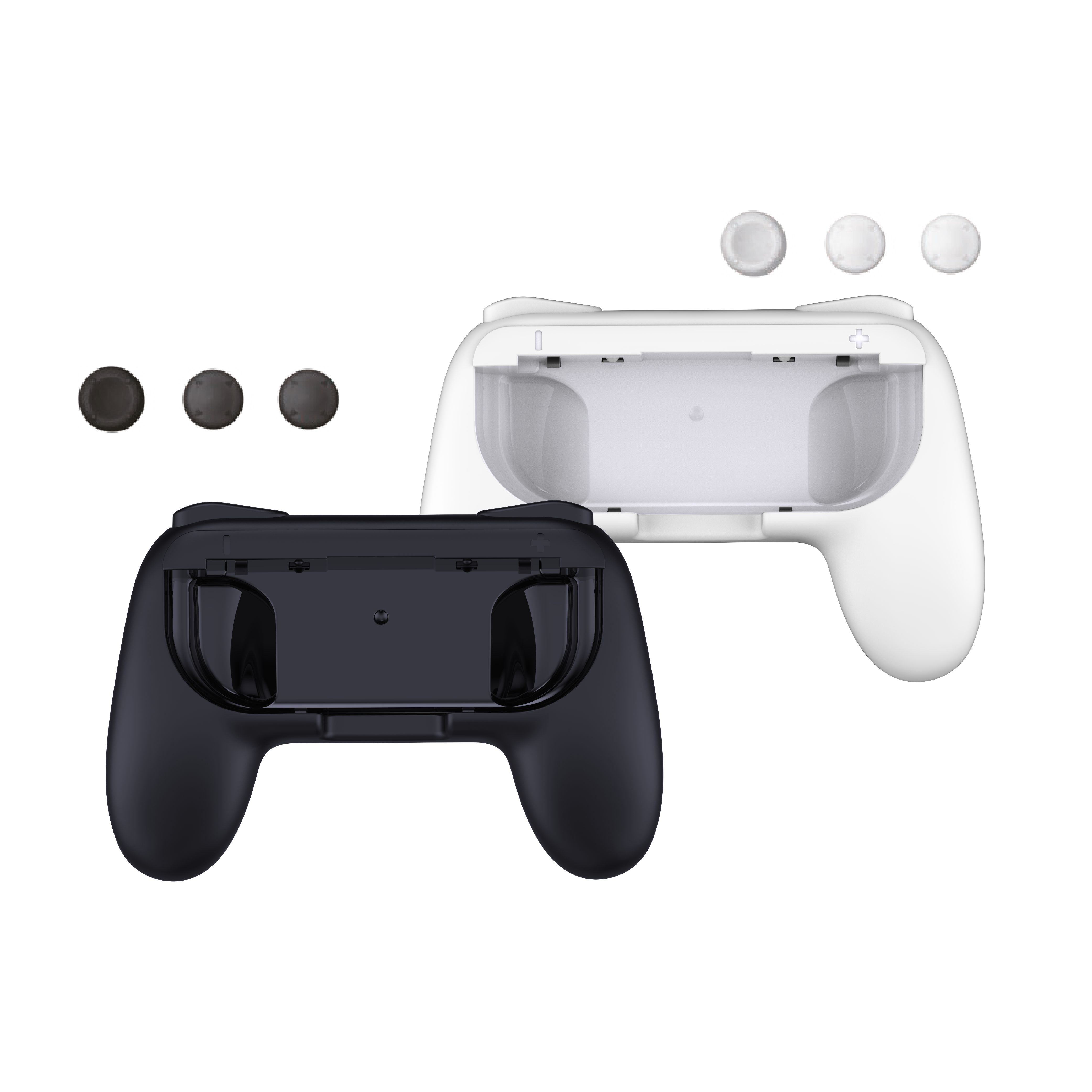 Controller Holders + Thumb Grips - Black + White